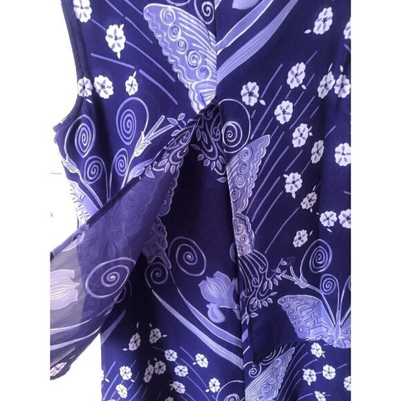 NWOT The Pyramid Collection Size Small Purple Sleeveless Maxi Dress Tiered - Picture 6 of 7